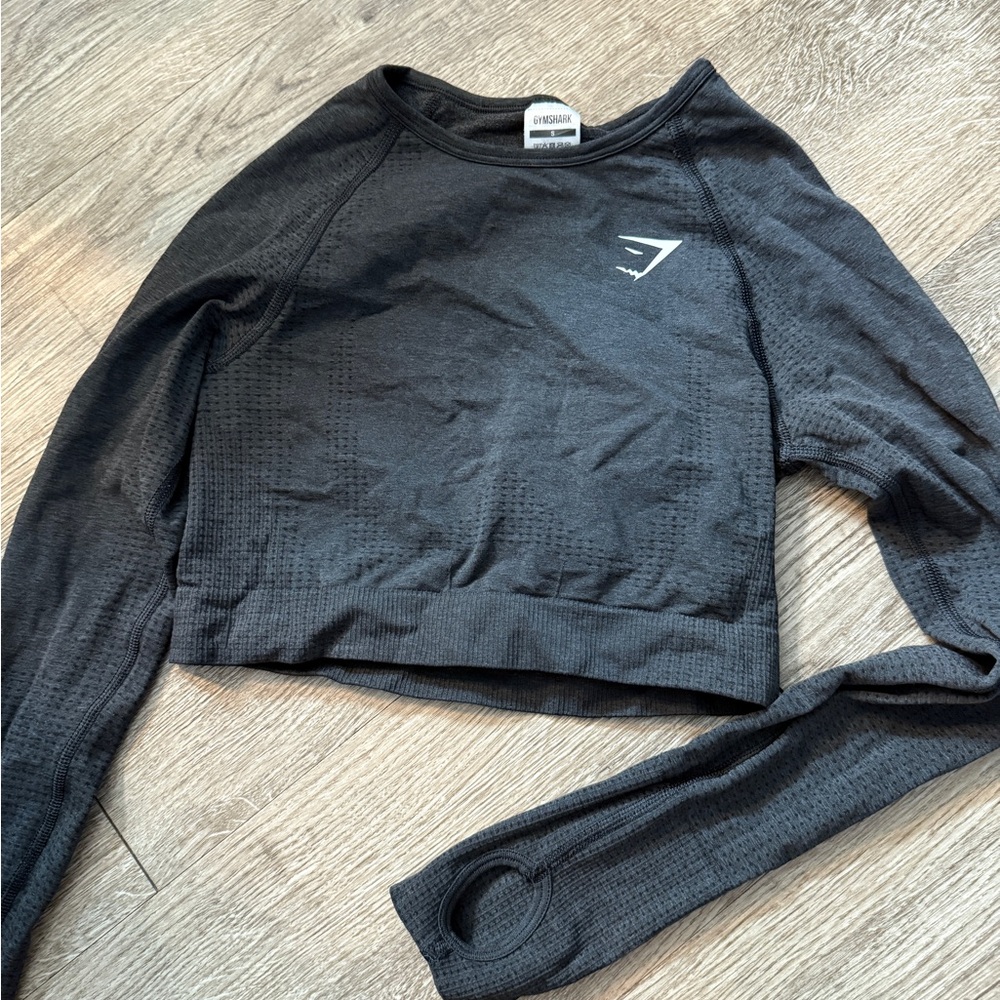 Gymshark Black Long Sleeve Crop Top